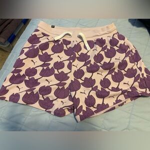 Puma Women's Athletic Shorts in Pink and Purple